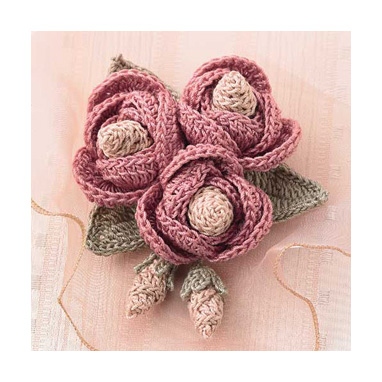 バラとつぼみのコサージュ