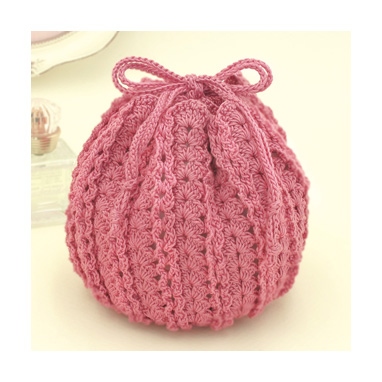 ショートフリルのラウンドポーチ