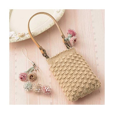 ドロップビーズの携帯ケース＆ストラップ