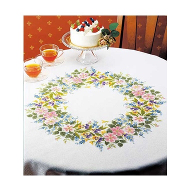 ワイルドローズのテーブルクロス