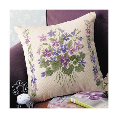 スミレのクッション