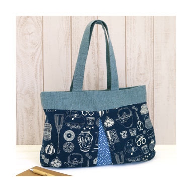 切り替えタックトートバッグ