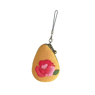 花のしずく マカロンポーチ　バラ