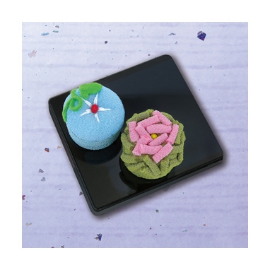 和菓子マグネット 朝顔とバラ