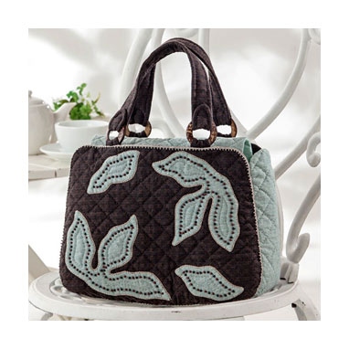 ピコレースとビーズの素敵なアートバッグ（中ぶたつき）