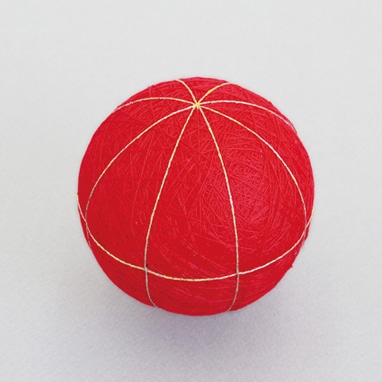 地割り済手まり芯<8等分・赤>