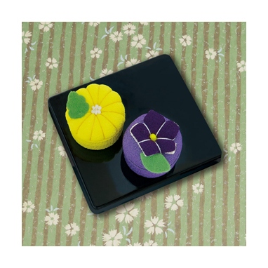 和菓子マグネット 菊と桔梗