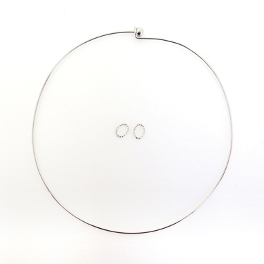 タティング用パーツ サークルネック　スパイラルＣカン　シルバー